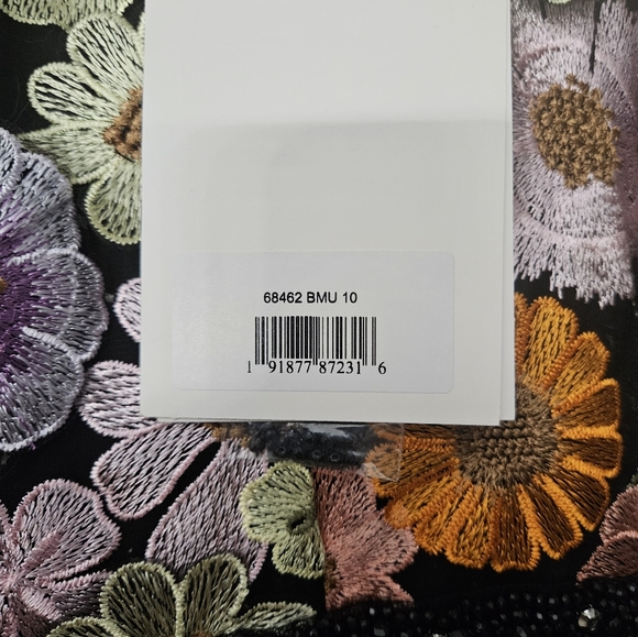 Mac Duggal Floral Embroidered Boat Neck Long Sleeve Midi Dress SZ 10 & 18 NWT - Picture 14 of 16